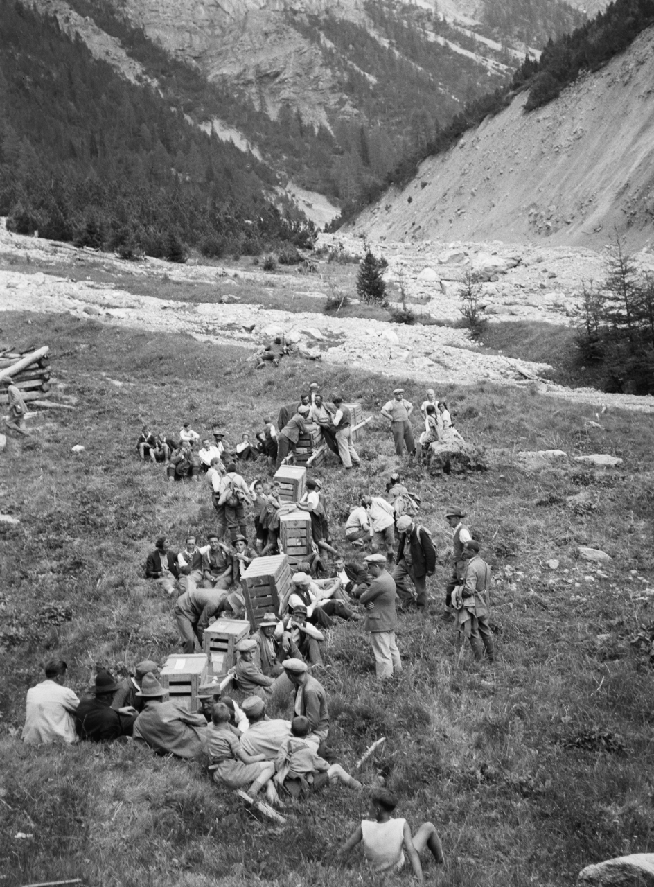 Rast bei der Aussiedlung von Steinböcken in den Nationalpark; Quelle: Archiv Nationalpark