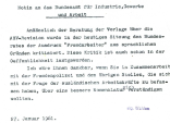 Notiz an das BIGA, sig. Wahlen, 27. Januar 1961