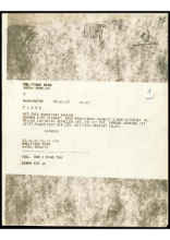 Télégramme annonçant à Berne l'assassinat du président Kennedy, 22.11.1963