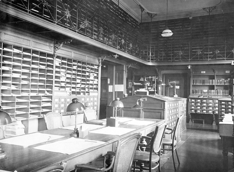 Sala di lettura dell’Archivio federale 1925
